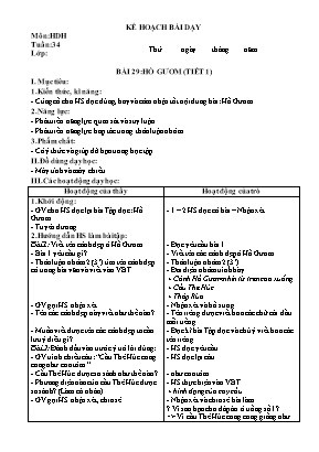 Giáo án môn Tiếng Việt Lớp 2 - Tuần 34 (Bộ sách Kết nối tri thức với cuộc sống)